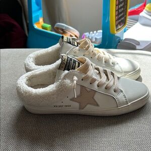 Vintage Havana White and Cream Star Sneakers